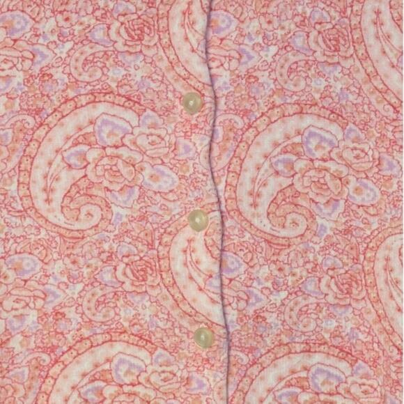 L.L. Bean Women XS Paisley 100% Supima Cotton Cardigan Preppy Clueless Retro Y2K - Picture 4 of 7